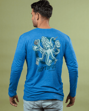 Hoptopus Long Sleeve T-Shirt- Heather Royal