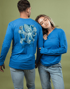 Hoptopus Long Sleeve T-Shirt- Heather Royal