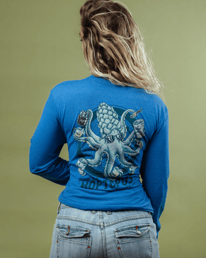 Hoptopus Long Sleeve T-Shirt- Heather Royal