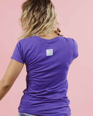 Beats Short Sleeve Heather Ladies Tee- Heather Purple