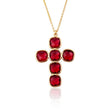Load image into Gallery viewer, Ruby Cross Necklace
