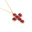 Load image into Gallery viewer, Ruby Cross Necklace
