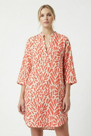 Coral Leaves Shirt Dress – Ocean Lab Brewing Co