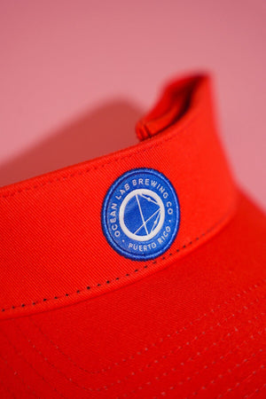 Blue Logo Patch Visor - Orange