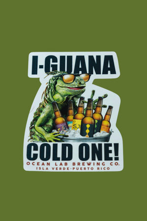 I-Guana Cold One Sticker