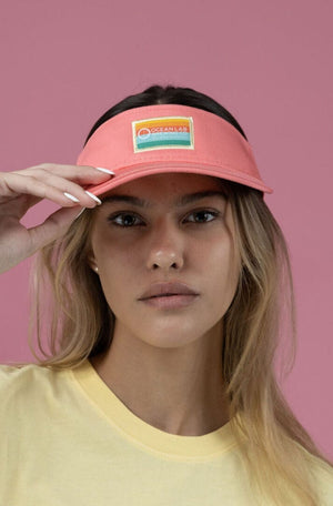 Sunset  Patch Visor - Coral