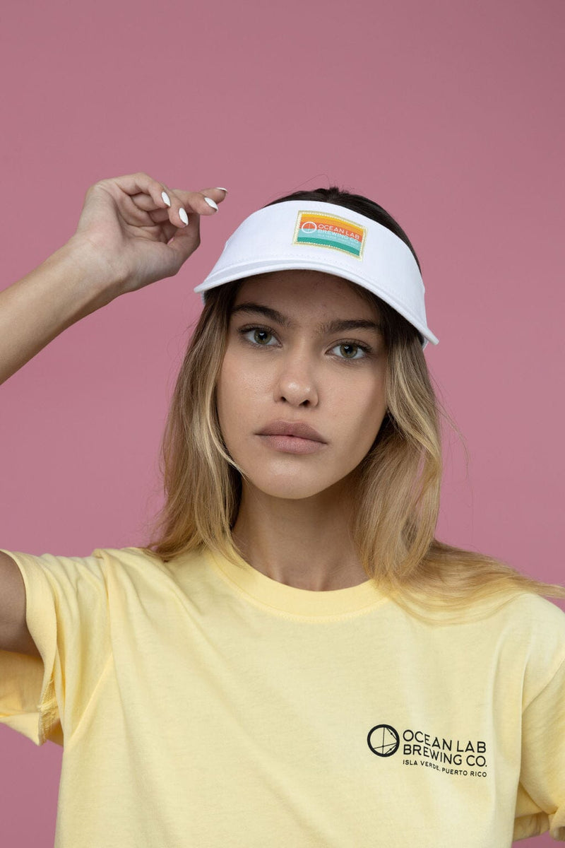 Sunset Patch Visor - White – Ocean Lab Brewing Co.