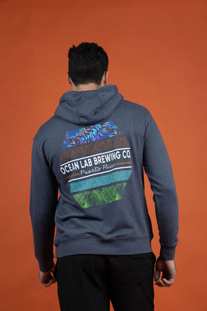 Motif Hoodie- Heather Blue