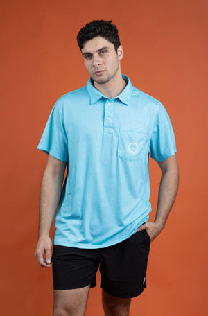 Short Sleeve Polo - Aqua