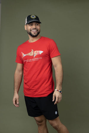 Shark Surfboard SS T-shirt - Red