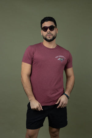 Bad To The Chrome Short Sleeve T-Shirt - Heather Burgundy