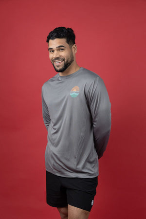 Ocean Sunset Rashguard - Light Grey