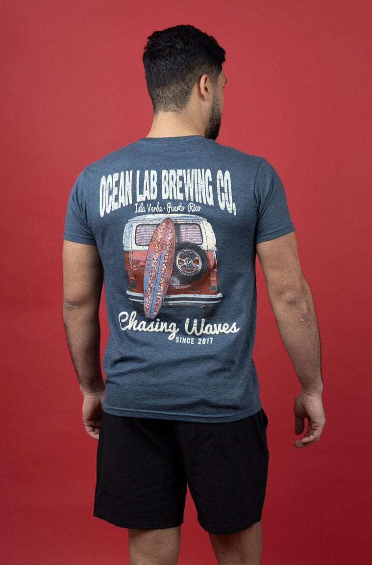 Chasing Waves Short Sleeves T-Shirt - Heather Blue