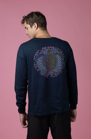 Retro Turtle Long Sleeve T-Shirt - Midnight