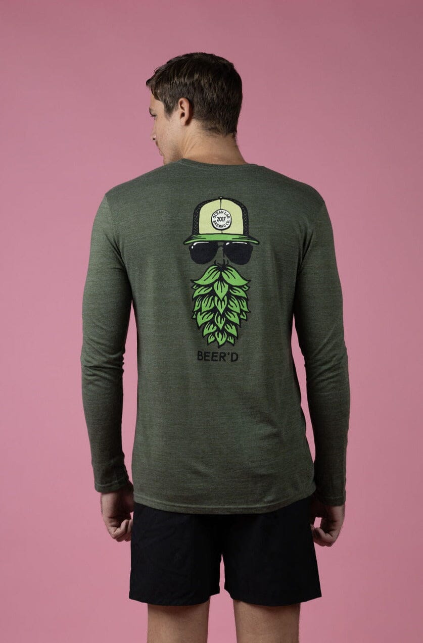 Beer'd Long Sleeve T-Shirt - Heather Forest