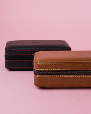 Leather Cigar Zipper Case