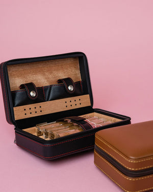 Leather Cigar Zipper Case