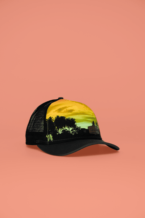 Sunset Mesh Cap - Charcoal/Black