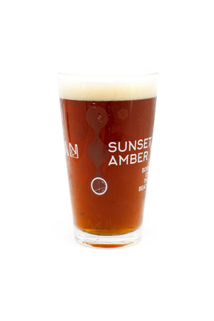 Sunset Amber Pint Glass