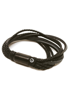 Multi Strand Leather Ocean Lab Bracelet