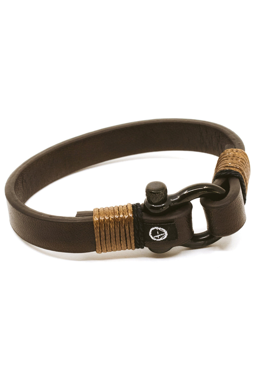 Shackle Leather Ocean Lab Bracelet