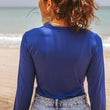 Load image into Gallery viewer, Long Sleeve Fitted Rash Guard Blue
