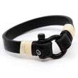 Load image into Gallery viewer, Shackle Leather Ocean Lab Bracelet
