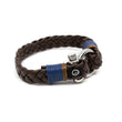 Load image into Gallery viewer, Shackle Braid Leather Ocean Lab Bracelet
