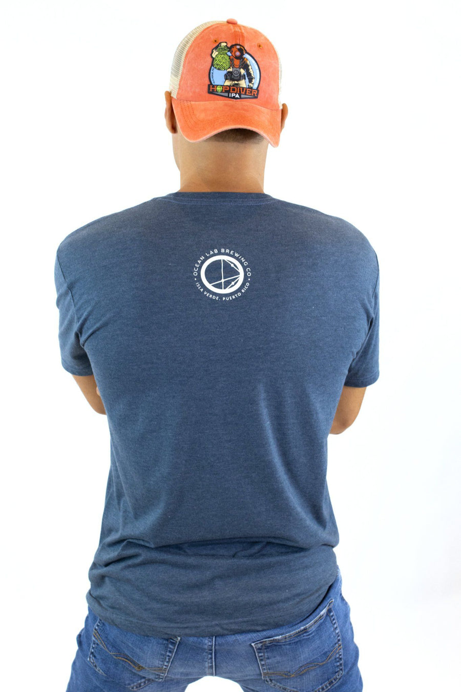 Shark Surfboard Short Sleeve T-shirt - Heather Blue
