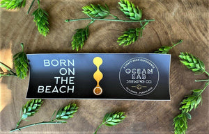 "Born On The Beach" Bumper Logo Sticker